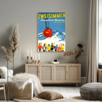 Zweisimmen Gondelbahn Rinderberg Poster