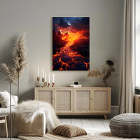 Fiery Landscape Poster