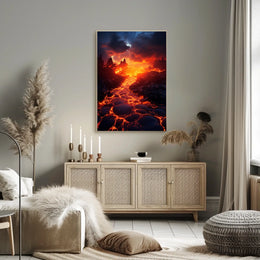 Fiery Landscape Poster