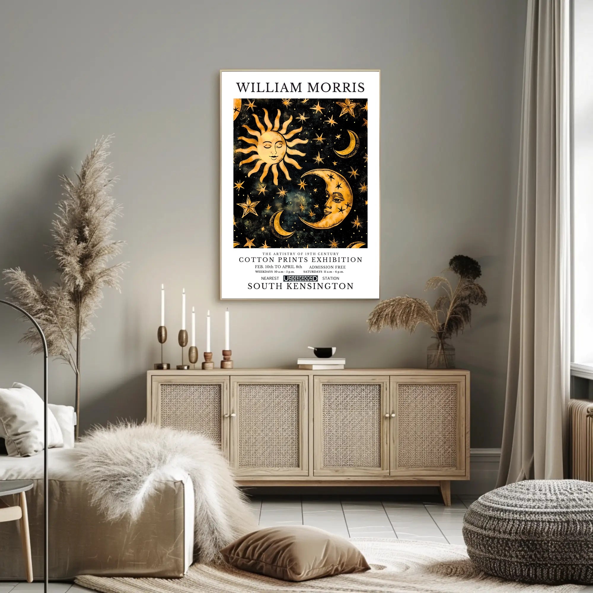 William Morris Cotton Prints Exhibition Poster