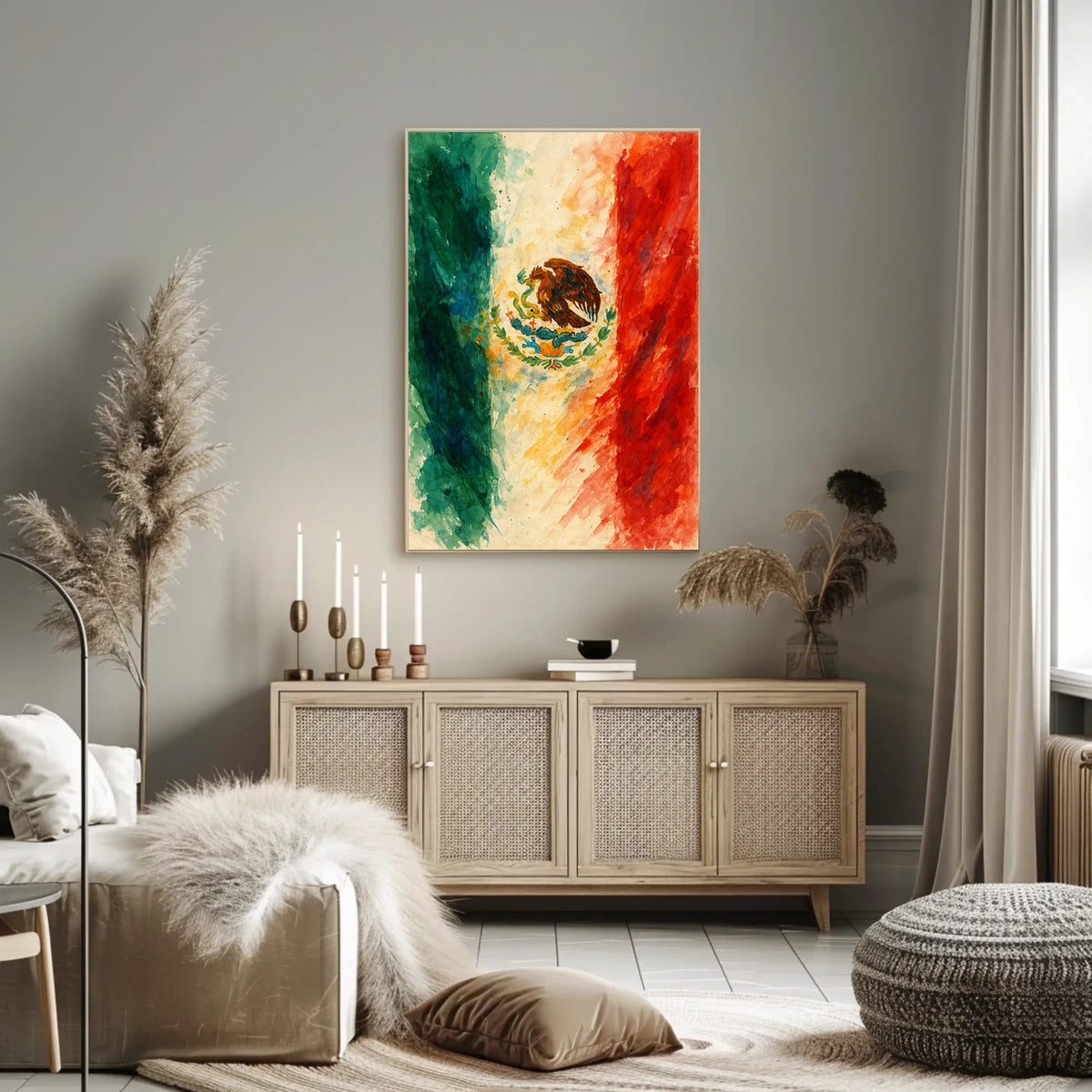 Vibrant Mexican Flag Poster