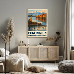 Burlington Lake Champlain Lights Poster