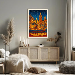 Plaza In Gold Kansas City Poster