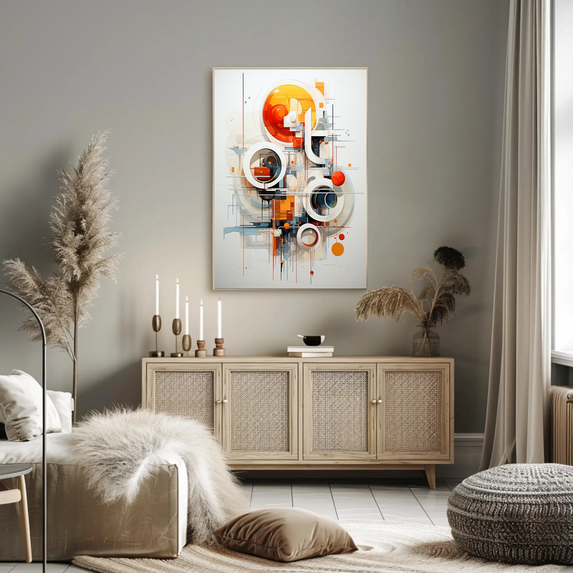 Abstract Geometric Symphony Abstract Poster PosterGoat
