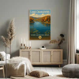 Lake Charlevoix Autumn Serenity Travel Poster