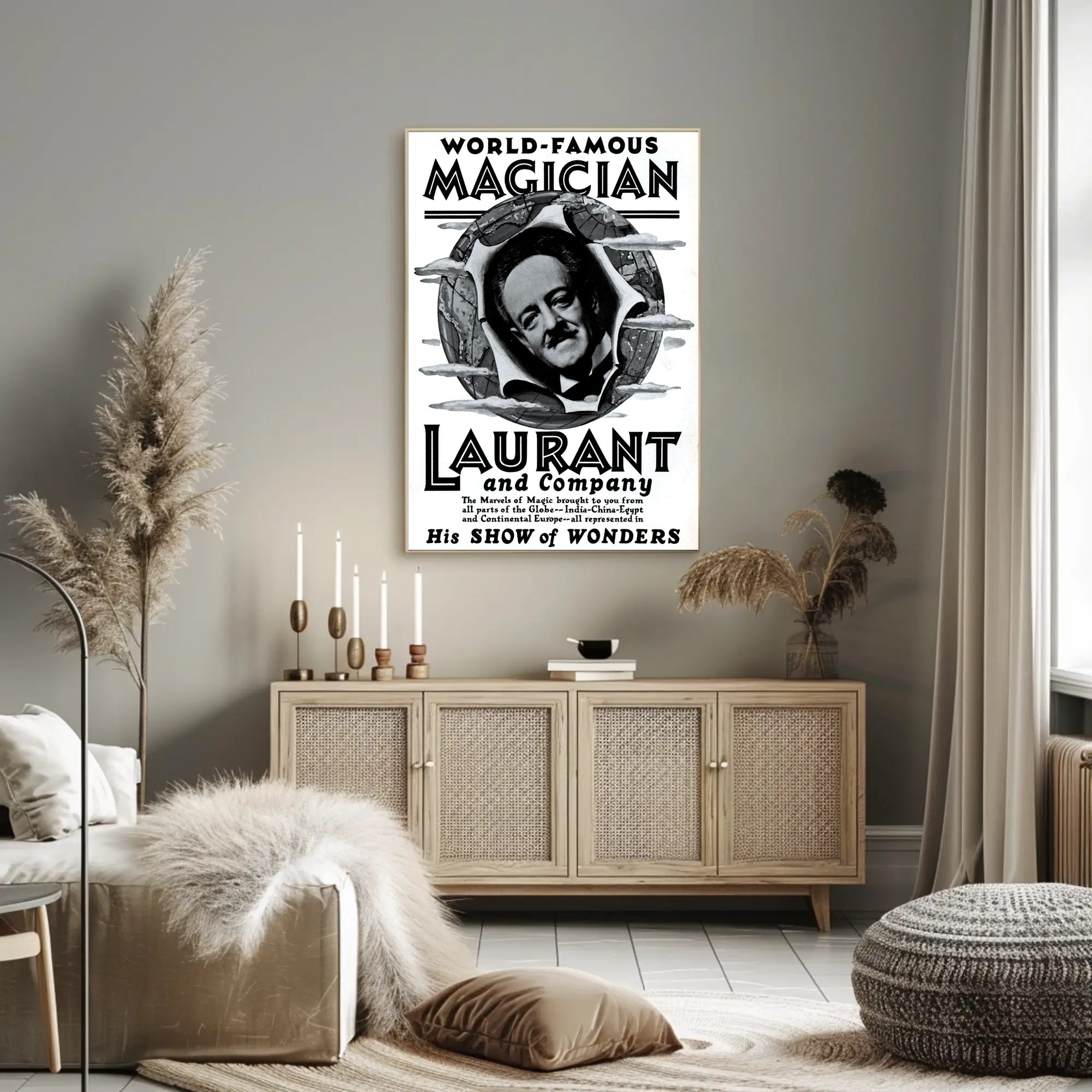 Laurant's Mystical World Tour Vintage Poster - Cultural or Heritage Poster
