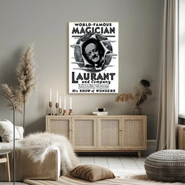Laurant's Mystical World Tour Vintage Poster - Cultural or Heritage Poster