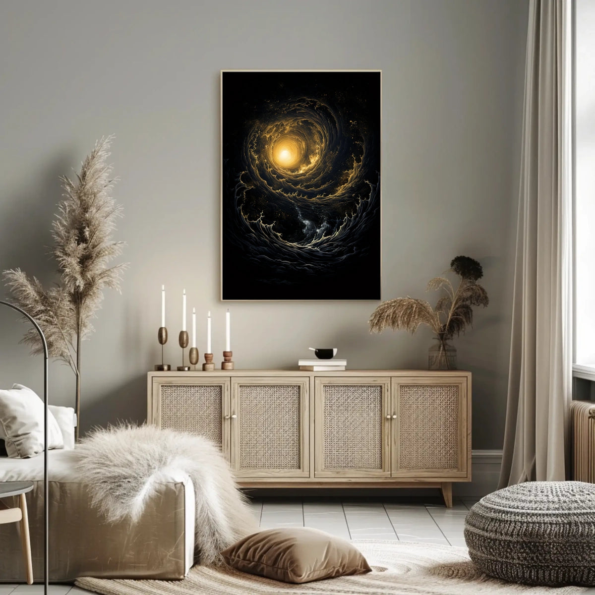 Mesmerizing Cosmic Vortex Abstract or Artistic Poster