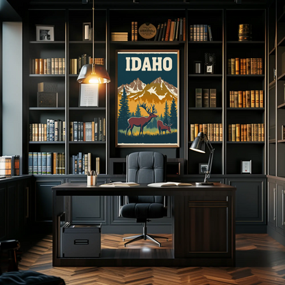 Vintage Poster Idaho Wildlife