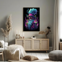 Whimsical Surreal Chef with Vibrant Imagery - Abstract Poster