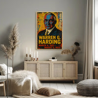 Warren G. Harding 29th President of the United States Street Art Mashup Poster