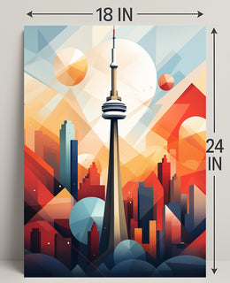 Geometric Cityscape Poster