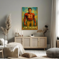 Jim Thorpe Iconic Athlete Poster