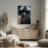 Enigmatic Witch Portrait Poster