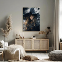 Enigmatic Witch Portrait Poster