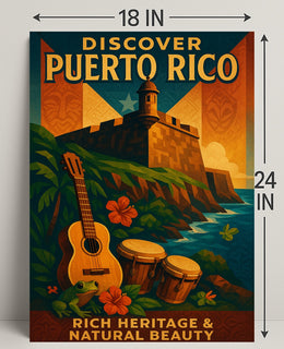 Discover Puerto Rico Vintage Poster Art PosterGoat