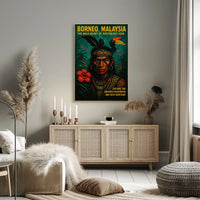 Borneo Malaysia Indigenous Culture Heritage Poster