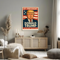 Presidential Leadership Bold Patriotic Political Propaganda Poster