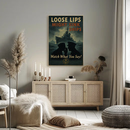 Loose Lips Might Sink Ships Poster