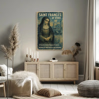 Saint Frances of Rome Vintage Historical or Presidential Poster