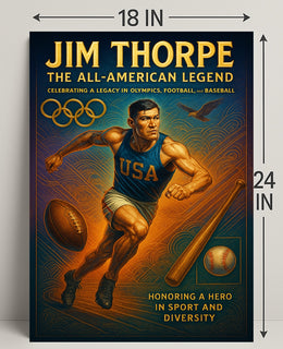 Jim Thorpe The All-American Legend Poster PosterGoat