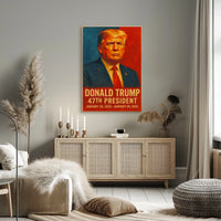 Donald Trump Unyielding Statesman Patriotic Pop Art Poster