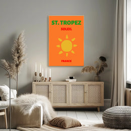 St. Tropez Sun-Kissed Beaches Travel Poster PosterGoat