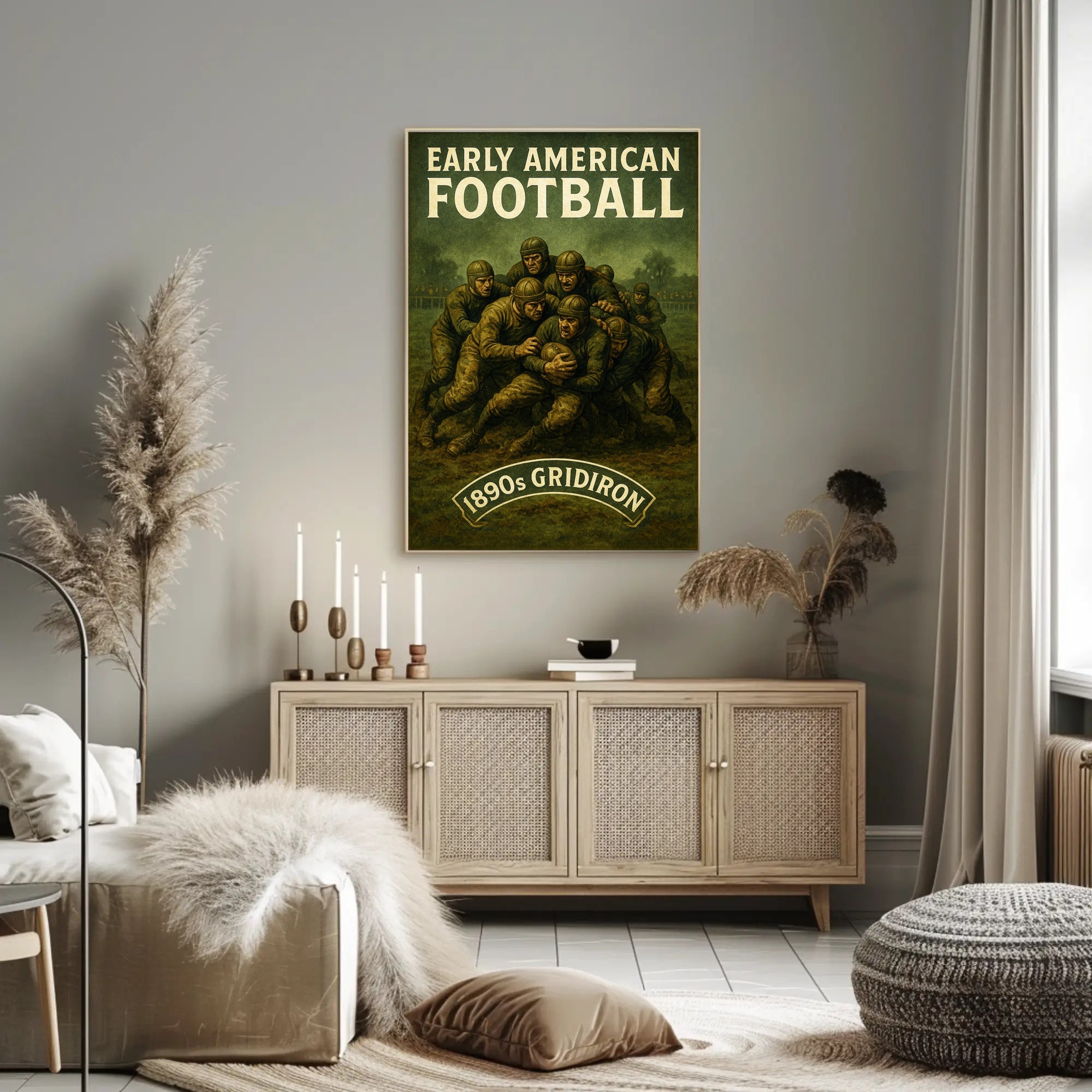 Early American Football 1890s Gridiron Poster PosterGoat