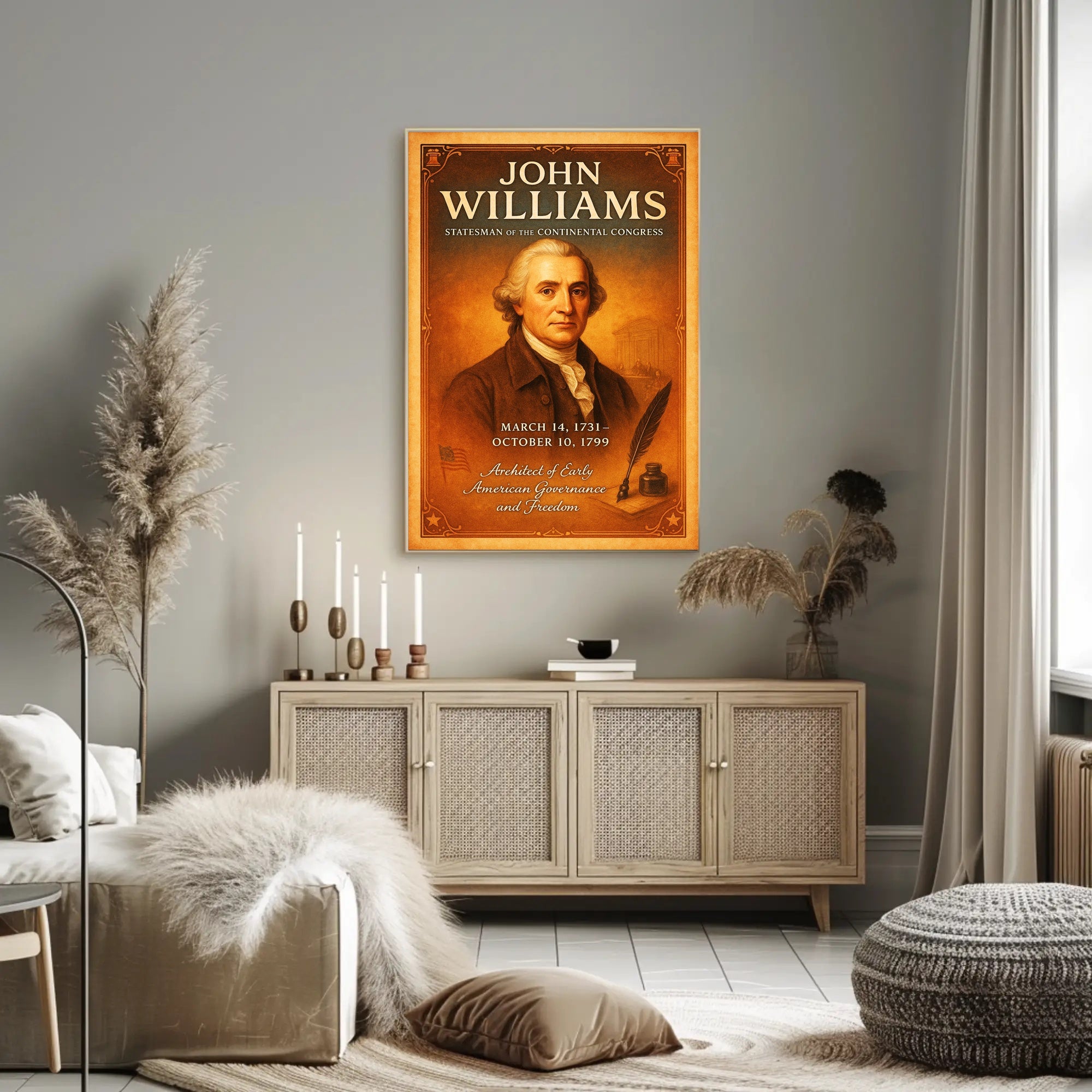John Williams Statesman of the Continental Congress Poster PosterGoat