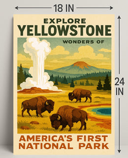 Explore Yellowstone Poster PosterGoat