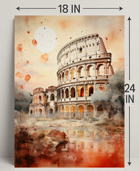 Colosseum In Watercolor Poster