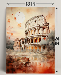 Colosseum In Watercolor Poster