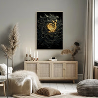 Golden Spiral Vortex: Abstract or Artistic Poster