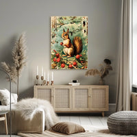 Festive Woodland Squirrel Poster