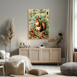 Festive Woodland Squirrel Poster