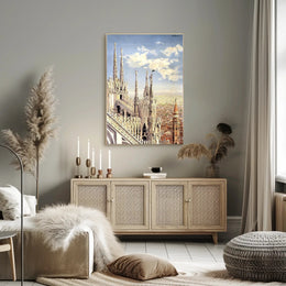 Gothic Architecture and Cityscape Poster PosterGoat