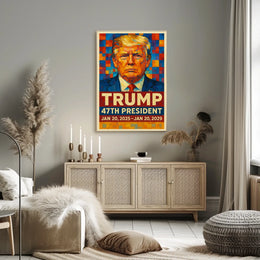 Trump Patriotic Scenic Home Poster