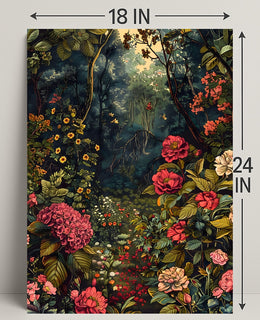 Enchanted Forest Garden William Morris Art Poster