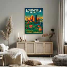 Louisville Spirit Where Heritage Meets Innovation Poster