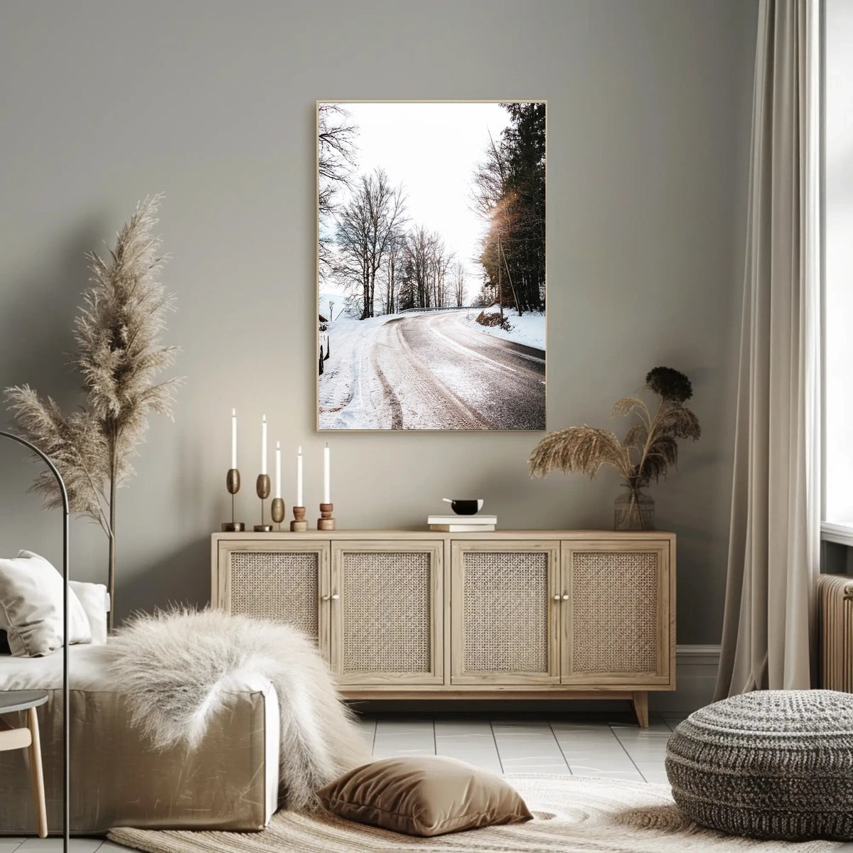 Winter Roadscape Poster