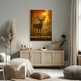 Majestic Whitetail Autumn Dawn Poster