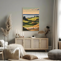 Chambers Bay Golf Course Scenic Sports Poster