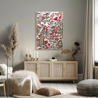 Wintry Red Berries Artwork - Abstract or Artistic Poster