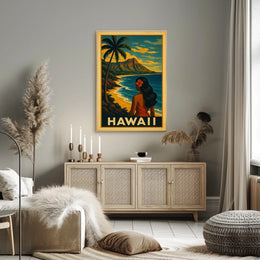 Hawaii Vintage Travel Poster