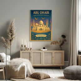 Abu Dhabi Fusion: Modern Meets Tradition Urban or Cityscape Poster