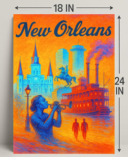 New Orleans Vibes Poster PosterGoat