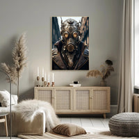 Steampunk Fusion: Victorian Futuristic Sci-Fi Poster
