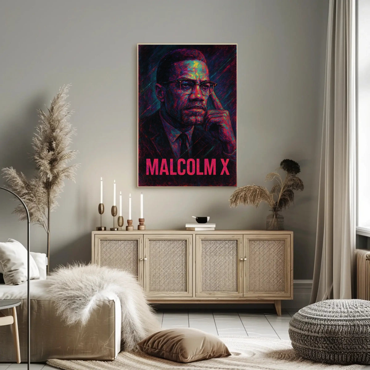 Malcolm X Iconic Leader Poster