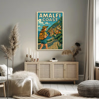 Amalfi Coast Adventure Poster Wall Art Travel Print
