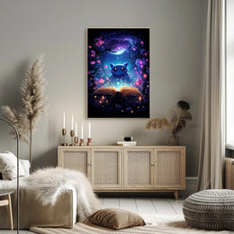 Enchanted Night Mystic Forest Surrealism Dreamers Poster